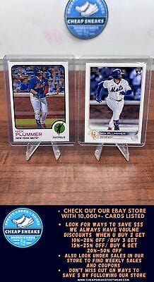Cheap Sneaks Footwear/Sports Cards Baseball Card Nick Plummer (RC) 2022 Topps Heritage #624 + Bonus Card Mets