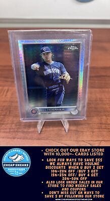 Cheap Sneaks Footwear/Sports Cards Baseball Card Nico Hoerner 2022 Topps Chrome Prism Refractor #111 Chicago Cubs