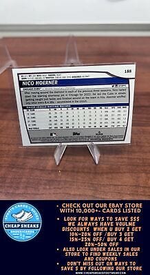 Cheap Sneaks Footwear/Sports Cards Baseball Card Nico Hoerner 2023 Topps Big League #188 Chicago Cubs