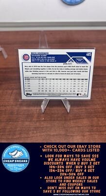 Cheap Sneaks Footwear/Sports Cards Baseball Card Nico Hoerner 2023 Topps Chicago Cubs #CHC-9 Chicago Cubs