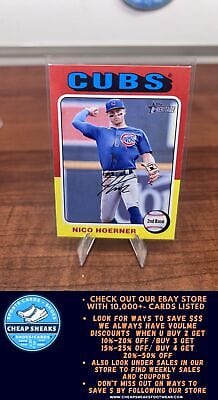 Cheap Sneaks Footwear/Sports Cards Baseball Card Nico Hoerner 2024 Topps Heritage #280 Chicago Cubs
