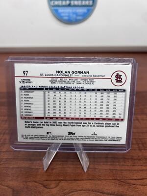 Cheap Sneaks Footwear/Sports Cards Baseball Card Nolan Gorman 2024 Topps Chrome Logofractor Edition #97 St. Louis Cardi