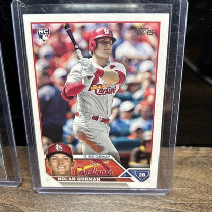 Cheap Sneaks Footwear/Sports Cards Baseball Card Nolan Gorman St. Louis Cardinals Lot(2) 2023 Bowman ROYF-5,Topps Serie