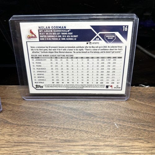 Cheap Sneaks Footwear/Sports Cards Baseball Card Nolan Gorman St. Louis Cardinals Lot(2) 2023 Bowman ROYF-5,Topps Serie