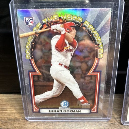 Cheap Sneaks Footwear/Sports Cards Baseball Card Nolan Gorman St. Louis Cardinals Lot(2) 2023 Bowman ROYF-5,Topps Serie