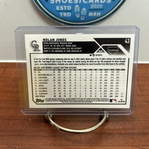 Cheap Sneaks Footwear/Sports Cards Baseball Card Nolan Jones 2023 Topps Chrome Baseball Base Rookie Card #43 Colorado R