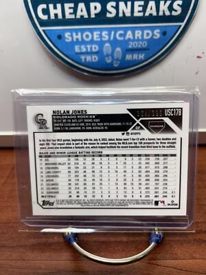 Cheap Sneaks Footwear/Sports Cards Baseball Card Nolan Jones RC 2023 Topps Chrome Update Magenta #USC178 Rockies 365/39