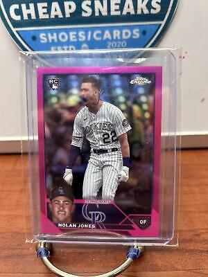 Cheap Sneaks Footwear/Sports Cards Baseball Card Nolan Jones RC 2023 Topps Chrome Update Magenta #USC178 Rockies 365/39
