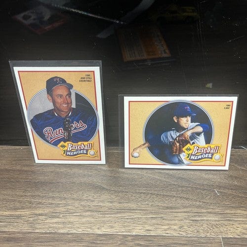 Cheap Sneaks Footwear/Sports Cards Baseball Card Nolan Ryan 1991 Upper Deck Baseball Heroes #15,#17 Texas Rangers 2card