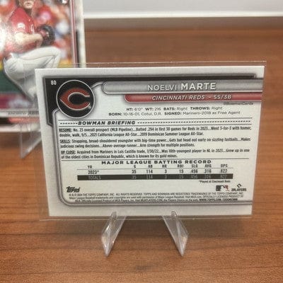 Cheap Sneaks Footwear/Sports Cards Baseball Card Noveli Marte, Christian Encarnacin-Strand, Andrew Abbott Reds 2024 Bow
