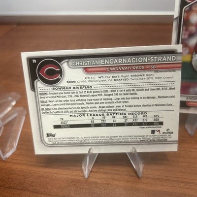 Cheap Sneaks Footwear/Sports Cards Baseball Card Noveli Marte, Christian Encarnacin-Strand, Andrew Abbott Reds 2024 Bow