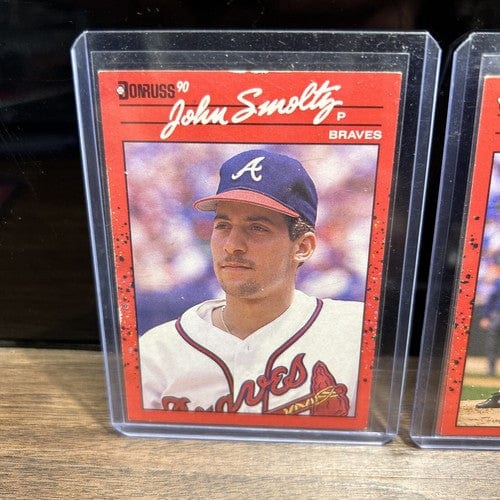 Cheap Sneaks Footwear/Sports Cards Baseball Card Nr Mint Atlanta Braves Lot(2) 1990 Donruss John Smoltz#121 ,Tom Glavine #145 T