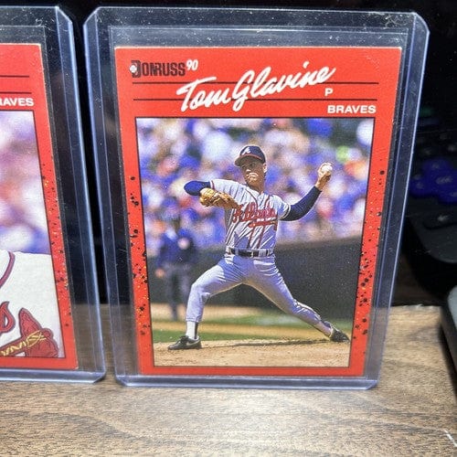 Cheap Sneaks Footwear/Sports Cards Baseball Card Nr Mint Atlanta Braves Lot(2) 1990 Donruss John Smoltz#121 ,Tom Glavine #145 T