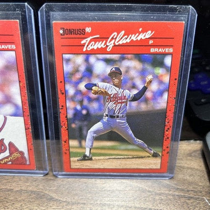Cheap Sneaks Footwear/Sports Cards Baseball Card Nr Mint Atlanta Braves Lot(2) 1990 Donruss John Smoltz#121 ,Tom Glavine #145 T