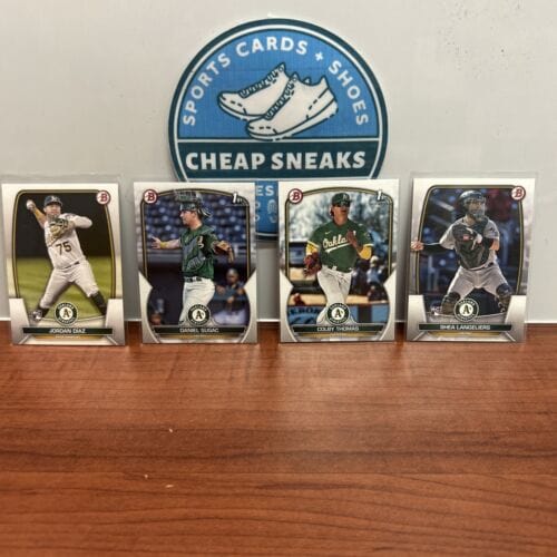 Cheap Sneaks Footwear/Sports Cards Baseball Card Oakland A’s Lot (4) 2023 Bowman Prospects (2)Bowman 1st &(2)RC Colby