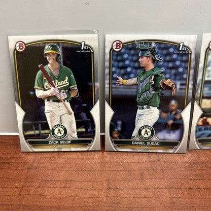 Cheap Sneaks Footwear/Sports Cards Baseball Card Oakland A’s Lot(6) 2023 Bowman Prospects Colby Thomas +Zack Gelof+4
