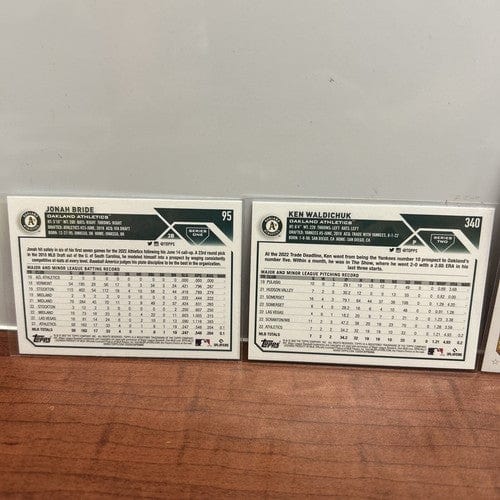 Cheap Sneaks Footwear/Sports Cards Baseball Card Oakland A’s Rookie Lot (6)2023 Topps Series One/Two +2022 Topps Upda