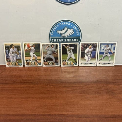 Cheap Sneaks Footwear/Sports Cards Baseball Card Oakland A’s Rookie Lot (6)2023 Topps Series One/Two +2022 Topps Upda