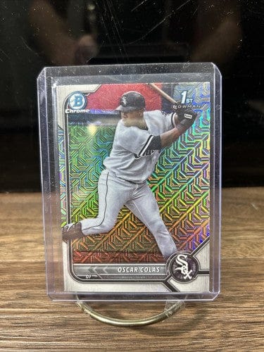 Cheap Sneaks Footwear/Sports Cards Baseball Card OSCAR COLAS #BCP-152  2022 1st Bowman Chrome MOJO Mega Refractor White