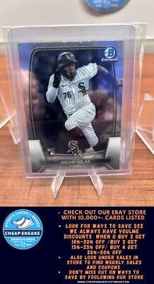 Cheap Sneaks Footwear/Sports Cards Baseball Card Oscar Colás RC 2023 Bowman Chrome #20 Chicago White Sox