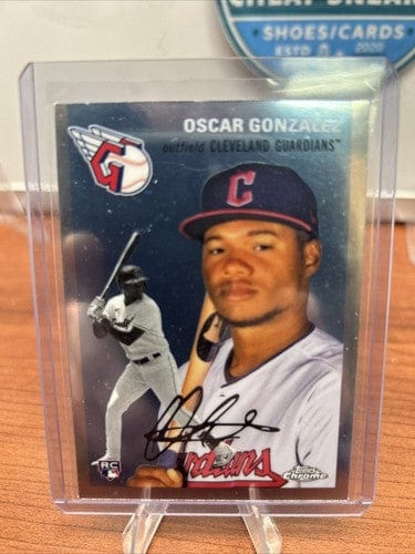 Cheap Sneaks Footwear/Sports Cards Baseball Card Oscar Gonzalez RC 2023 Topps Chrome Platinum Anniversary Guardians #83