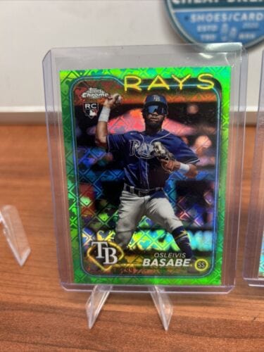 Cheap Sneaks Footwear/Sports Cards Baseball Card Osleivis Basabe 2024 Topps Green Logofractor /99 + Base Logofractor TB