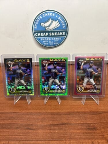 Cheap Sneaks Footwear/Sports Cards Baseball Card Osleivis Basabe 2024 Topps Green Logofractor /99 + Base Logofractor TB