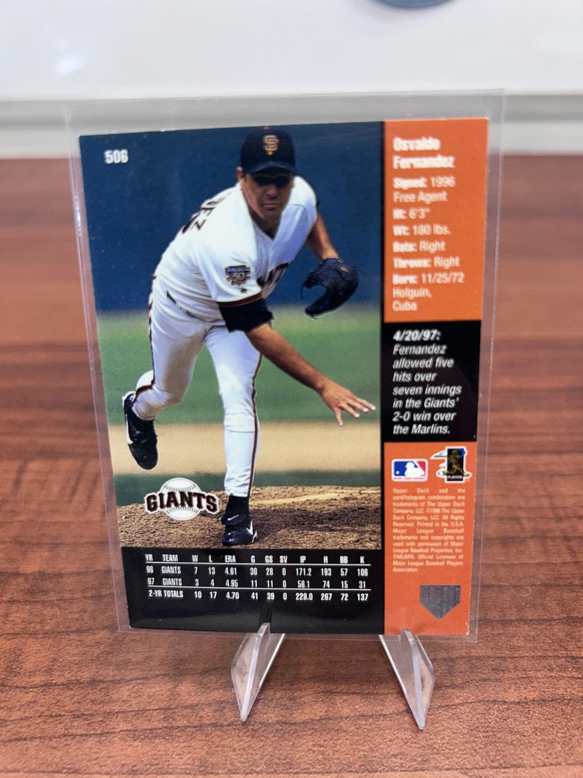 Cheap Sneaks Footwear/Sports Cards Baseball Card Osvaldo Fernandez 1998 Upper Deck #506 San Francisco Giants