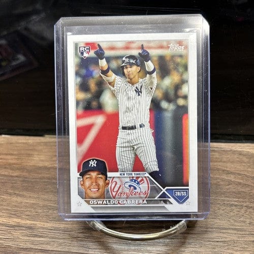 Cheap Sneaks Footwear/Sports Cards Baseball Card Oswaldo Cabrera 2023 Topps Series 2 #487 Base Rookie Card RC Yankees