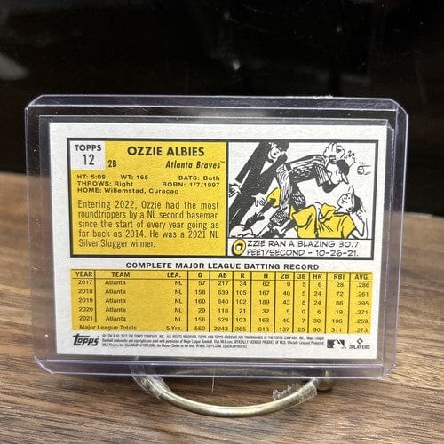 Cheap Sneaks Footwear/Sports Cards Baseball Card OZZIE ALBIES 1963 Design 2022 Topps Archives #12 Atlanta Braves