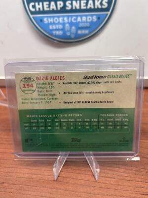 Cheap Sneaks Footwear/Sports Cards Baseball Card Ozzie Albies 2023 Topps Chrome Platinum Anniversary #194 Atlanta Brave
