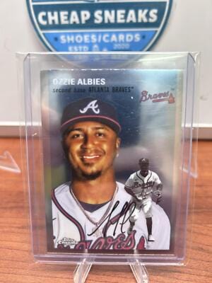 Cheap Sneaks Footwear/Sports Cards Baseball Card Ozzie Albies 2023 Topps Chrome Platinum Anniversary #194 Atlanta Brave