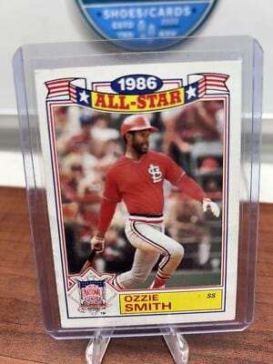 Cheap Sneaks Footwear/Sports Cards Baseball Card Ozzie Smith 1987 Topps Glossy All-Stars #5 St. Louis Cardinals