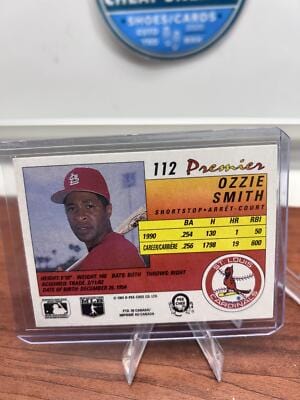 Cheap Sneaks Footwear/Sports Cards Baseball Card Ozzie Smith 1991 O-Pee-Chee Premier #112 St. Louis Cardinals