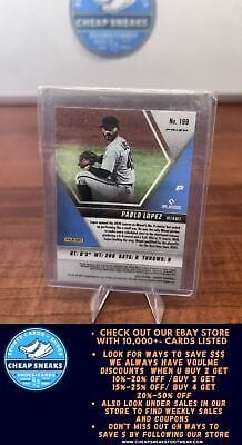 Cheap Sneaks Footwear/Sports Cards Baseball Card Pablo Lopez 2021 Panini Mosaic Reactive Red #199 Miami Marlins