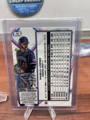 Cheap Sneaks Footwear/Sports Cards Baseball Card Pablo López 2023 Topps Cosmic Chrome #183 Minnesota Twins