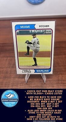 Cheap Sneaks Footwear/Sports Cards Baseball Card Pablo López 2023 Topps Heritage #341 Miami Marlins