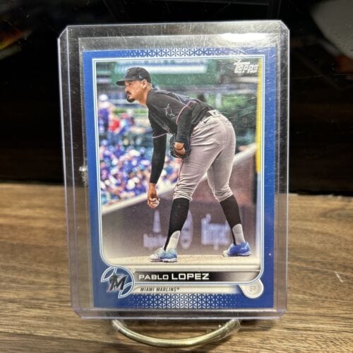 Cheap Sneaks Footwear/Sports Cards Baseball Card PABLO LOPEZ MARLINS 2022 TOPPS BLUE PARALLEL BASE SP CARD #644