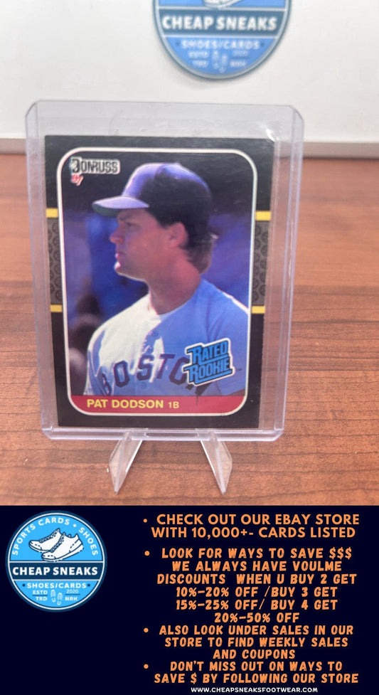 Cheap Sneaks Footwear/Sports Cards Baseball Card Pat Dodson RC 1987 Leaf #44 Boston Red Sox