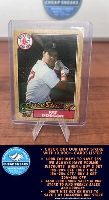 Cheap Sneaks Footwear/Sports Cards Baseball Card Pat Dodson RC 1987 Topps #449 Boston Red Sox