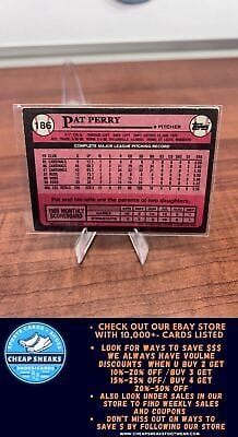 Cheap Sneaks Footwear/Sports Cards Baseball Card Pat Perry 1989 Topps #186 Chicago Cubs