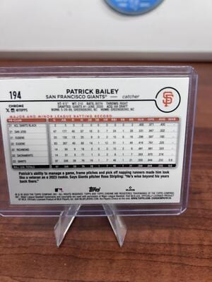 Cheap Sneaks Footwear/Sports Cards Baseball Card Patrick Bailey 2024 Topps Chrome Logofractor Edition #194 San Francisc