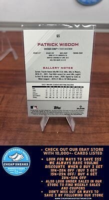 Cheap Sneaks Footwear/Sports Cards Baseball Card Patrick Wisdom 2022 Topps Gallery #65 Chicago Cubs