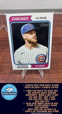 Cheap Sneaks Footwear/Sports Cards Baseball Card Patrick Wisdom 2023 Topps Heritage Black Border #228 Chicago Cubs