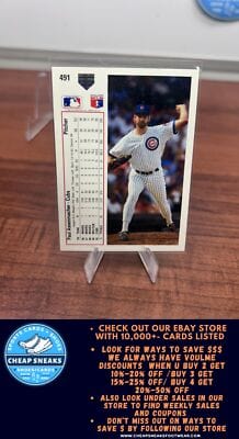 Cheap Sneaks Footwear/Sports Cards Baseball Card Paul Assenmacher 1991 Upper Deck #491d Chicago Cubs