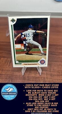 Cheap Sneaks Footwear/Sports Cards Baseball Card Paul Assenmacher 1991 Upper Deck #491d Chicago Cubs