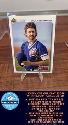 Cheap Sneaks Footwear/Sports Cards Baseball Card Paul Assenmacher 1992 Upper Deck #590 Chicago Cubs