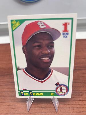 Cheap Sneaks Footwear/Sports Cards Baseball Card Paul Coleman 199o score 1st draft pick #662 Cardnials