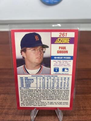 Cheap Sneaks Footwear/Sports Cards Baseball Card Paul Gibson 1990 Score #261 Detroit Tigers