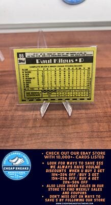 Cheap Sneaks Footwear/Sports Cards Baseball Card Paul Kilgus 1990 Topps #86 Chicago Cubs